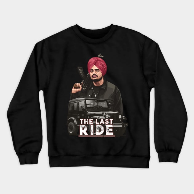 Sidhu Moose Wala: The Last Ride Design Crewneck Sweatshirt by ShoppyBubble